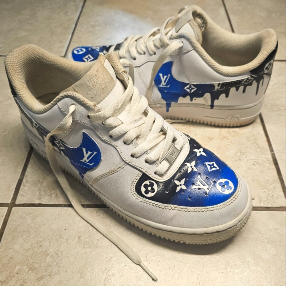 Air Force One Louis Vuitton Custom Drip Nike 8.5